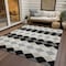 Homeroots 9' X 12' Black Ivory And Beige Geometric Washable Indoor Outdoor Area Rug 597876 - alternate 9