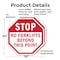 Signmission Stop No Forklifts Beyond This Point, 10 inch X 10 inch, Plastic Sign, 2PK OC-P-2PACK-10-59 - alternate 7