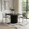 Homeroots 52" Black Solid Wood Pedestal Base Round Top Dining Table 721030 - alternate 6