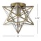 Jonathan Y Stella 12" Moravian Star Metal/Clear Glass LED Flush Mount, Gold/Clear JYL9035B - alternate 11