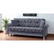 Homeroots 89" Gray Chenille Convertible Futon Sleeper Sofa And Toss Pillows With Storage 607150 - alternate 1