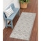 Homeroots 6' Silver And Gray Geometric Indoor Outdoor Area Rug 556299 - alternate 1