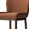 Homeroots 31" Brown Fabric and Solid Wood Bar Height Bar Chair 632483 - alternate 6