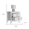 Homeroots 24" White Two Drawer Faux Wood Nightstand 543674 - alternate 12