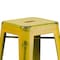 Flash Furniture 4PK 30"H Backless Distressed Yellow Metal Barstool 4-ET-BT3503-30-YL-GG - alternate 7