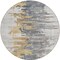 Homeroots 8' Ivory Charcoal And Silver Round Abstract Washable Indoor Outdoor Area Rug 582394 - alternate 7