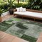 Homeroots 10' X 14' Fern Green And Gray Geometric Washable Indoor Outdoor Area Rug 604323 - alternate 1