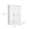 Homeroots Two Piece White and Natural Bedroom Set 530267 - alternate 11