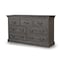 Homeroots 64" Gray Solid Wood Seven Drawer Double Dresser 554674 - alternate 8