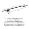 Amerock Esquire Polished Nickel/Gunmetal Contemporary 24 in 610 mm Towel Bar BH26615PNGM - alternate 5