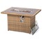Leisuremod Mace Wicker Patio Modern Propane Fire Pit Table, Light Brown CFW44G-LBR - alternate 10