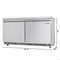 Koolmore 60 in. Commercial Refrigerated Prep Station Cold Table, Refrigerator with 12 Pan Storage KM-RBT-60C - alternate 6
