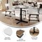 Flash Furniture 36" RD Tabletop, Seamless Surface Technology, White Faux Marble, 30" x 30" Black Table Height X-Base ST-RD36-WHMAR-T3030-GG - alternate 9