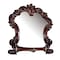 Homeroots 45" Brown Crowned Top Solid Wood Framed Mounted Dresser Mirror 374176 - alternate 1