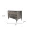 Homeroots 21" Gray Iron and Wood Two Drawer Nightstand 491590 - alternate 3