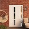 Vdomdoors Front Exterior Prehung Metal-Plastic Door, Manux 8112 White Silk, Side Sidelite Transom, Office Com MANUX8112EXD-WS-W36+16xH80-LH - alternate 3