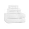 Arkwright Home Host & Home 6pc Bath Towel Set White - 6 Piece Set P-BSET-HH-WHT - alternate 1