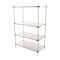 Vestil Metal Shelving Unit, 24"D x 48"W x 74"H, 4 Shelves, Stainless Steel SSS-2448 - alternate 1