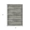 Homeroots 5' X 8' Pewter And Charcoal Striped Washable Indoor Outdoor Area Rug 631504 - alternate 9