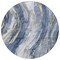 Homeroots 8' Blue Gold And Ivory Round Abstract Washable Indoor Outdoor Area Rug 617427 - alternate 6