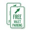 Signmission Free Valet Parking with Upper Right Arrow, 18'' X 24'' 2 Signs, Heavy Gauge Aluminum, 2PK A-1824-2PACK-23940 - alternate 1