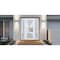 Vdomdoors Front Exterior Prehung FiberGlass Door Frosted Glass / Manux 8552 White Silk / 2 Sidelight and Tran MANUX8552EXD-WS-W14+30+14 x H80+14-LH - alternate 3