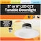 Unbranded 5''/6'' Retrofit IC Rated White LED CCT Tunable Downlight with Smooth Trim 1100 Lm. D826-CCT - alternate 5