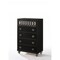 Homeroots 35" X 16" X 50" Nickel Brushed And Black Wood Chest 318753 - alternate 1