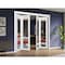 Sartodoors Sliding Closet Double Bi-fold Doors, Lucia 1299 White Silk with Mirror, Sturdy Tracks Moldings Tri LUCIA1299DBF-WS-96 x 84 (4* 24x84) - alternate 4