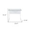Homeroots 33" Clear and White Glass and Stainless Steel Writing Desk 524928 - alternate 7