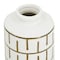Homeroots 9" Ivory And Gold Geometric Round Ceramic Table Vase 574210 - alternate 7