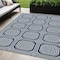 Homeroots 5' X 8' Navy Blue And Ivory Geometric Washable Indoor Outdoor Area Rug 610836 - alternate 1