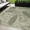 Homeroots 5' X 7' Ivory And Green Palm Leaf Indoor Outdoor Area Rug 552510 - alternate 7