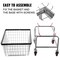 Vevor Wire Laundry Cart Wire Laundry Basket 2.8 Bushel Heavy Duty w/ 4'' Wheels FW-6913 - alternate 8