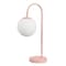 Jonathan Y Arco 18.3 in. Minimalist Mid-Century Arched Metal and Frosted Glass LED Table Lamp, Pink JYL6010D - alternate 9