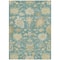 Homeroots 5' X 8' Teal Blue Ivory And Green Floral Washable Indoor Outdoor Area Rug 605224 - alternate 7