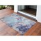 Homeroots 3' X 5' Blue Abstract Washable Non Skid Indoor Outdoor Area Rug 559661 - alternate 1
