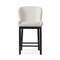 Homeroots 26" White and Black Fabric and Solid Wood Counter Height Bar Chair 632480 - alternate 7