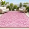Jonathan Y Charleston Vintage Filigree Textured Weave Fuchsia/Light Gray 5 ft. x 8 ft. Indoor/Outdoor Area Rug SMB106J-5 - alternate 1