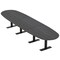 Skutchi Designs 16ft Boval Conference Table With Power | Harmony Series | 16 Person Meeting Room Table HAR-BOVL-48X192-T.BK-WA7949-NA - alternate 1