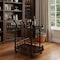 Homeroots 24in Dark Brown Rolling Bar Cart 470339 - alternate 3