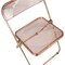 Leisuremod Lawrence Acrylic Folding Chair with Gold Metal Frame, Rose Pink LFG19PK - alternate 8