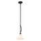 Vaxcel Willowbrook Mini Pendant Light, Matte Black, Frosted White Glass, 8-In. Wide P0461 - alternate 1