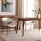 Homeroots Set of Two Beige and Brown Upholstered Faux Leather Open Back Dining Arm Chairs 555880 - alternate 1