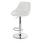 Elama 2 Pc Diamond Stitched Faux Leather Bar Stool in White with Chrome Base  and Adjustable Height ELM-704C-WHT - alternate 10
