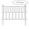 Gardenised Garden Gate Patio Picket Fence Flower Bed Border White Vinyl Edging, Set Of 8 QI003741.WL.8 - alternate 8