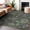 Homeroots 3' X 5' Green Charcoal And Black Floral Washable Indoor Outdoor Area Rug 604144 - alternate 9