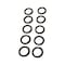 Cnh GASKET 12/PK, CNH OEM K0471702000 K0471702000 - alternate 1