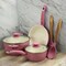 Gibson Home Plaza Cafe 7 Piece Aluminum Nonstick Cookware Set in Lavender 123878.07 - alternate 9