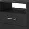 Homeroots 20" Black Wood Two Drawer Nightstand 534893 - alternate 8